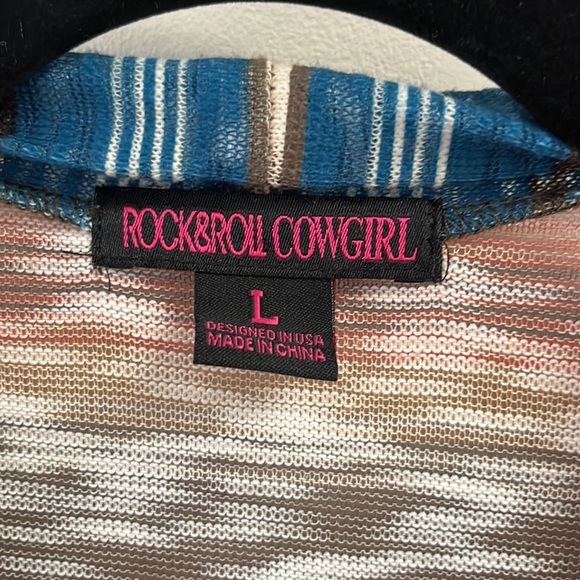 Rock & Roll Large colorful, sleeveless, lightweight cardigan - Picture 2 of 3